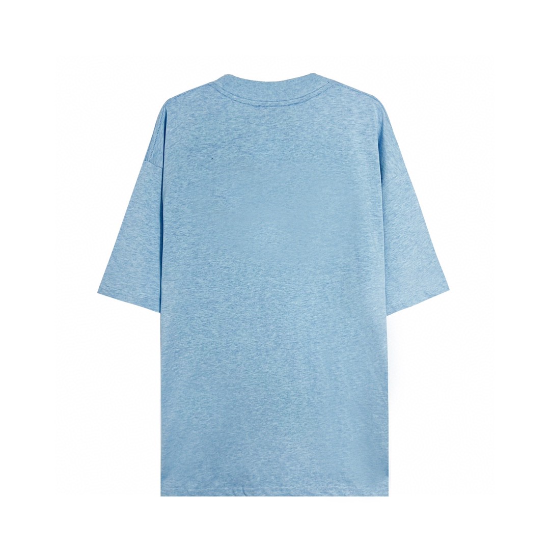 Balenciaga balishWhite T - shirt with BB logo 印花 短袖 白色 T 恤 圆领 夏季 男女同款 