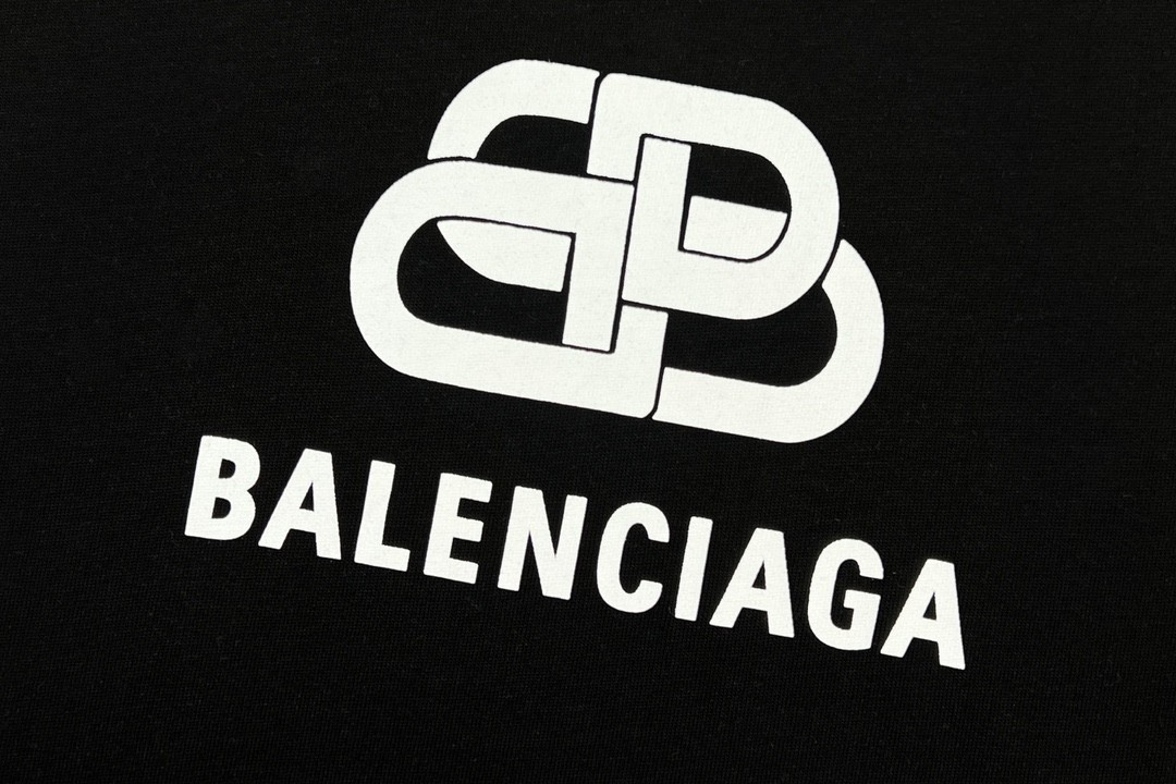Balenciaga balishWhite T - shirt with BB logo 印花 短袖 白色 T 恤 圆领 夏季 男女同款 