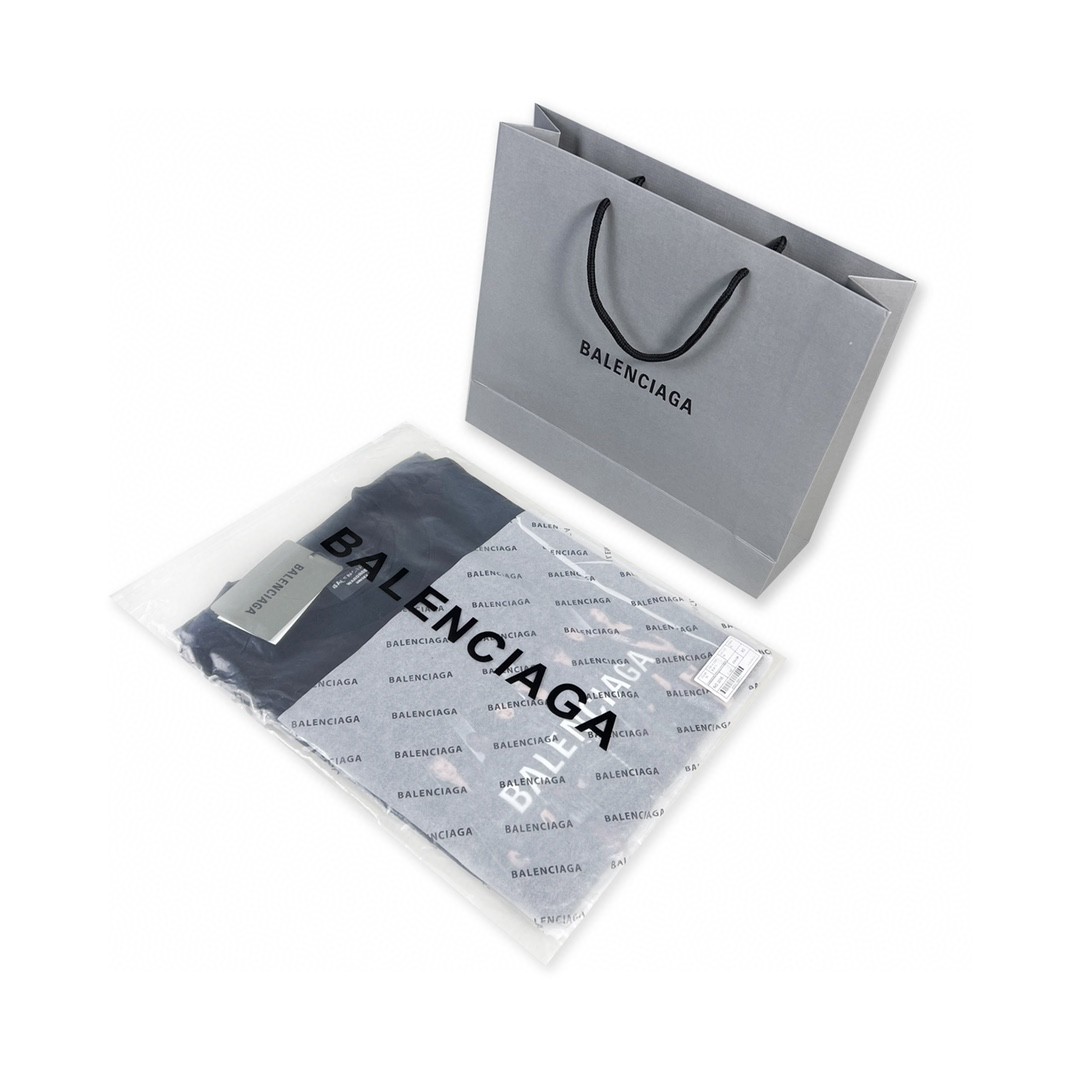 Balenciaga 巴黎世家 乐队人像 印花 Logo 短袖 黑色 T 恤 圆领 夏季 男女同款 612966TIVA11000