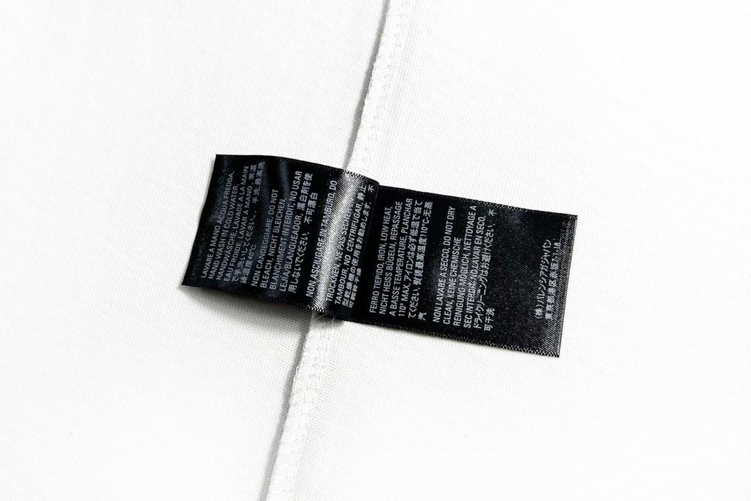 Balenciaga FW21 Dry Cleaning Boxy Logo 印花休闲经典 短袖 白色 T 恤 圆领 夏季 男女同款 651