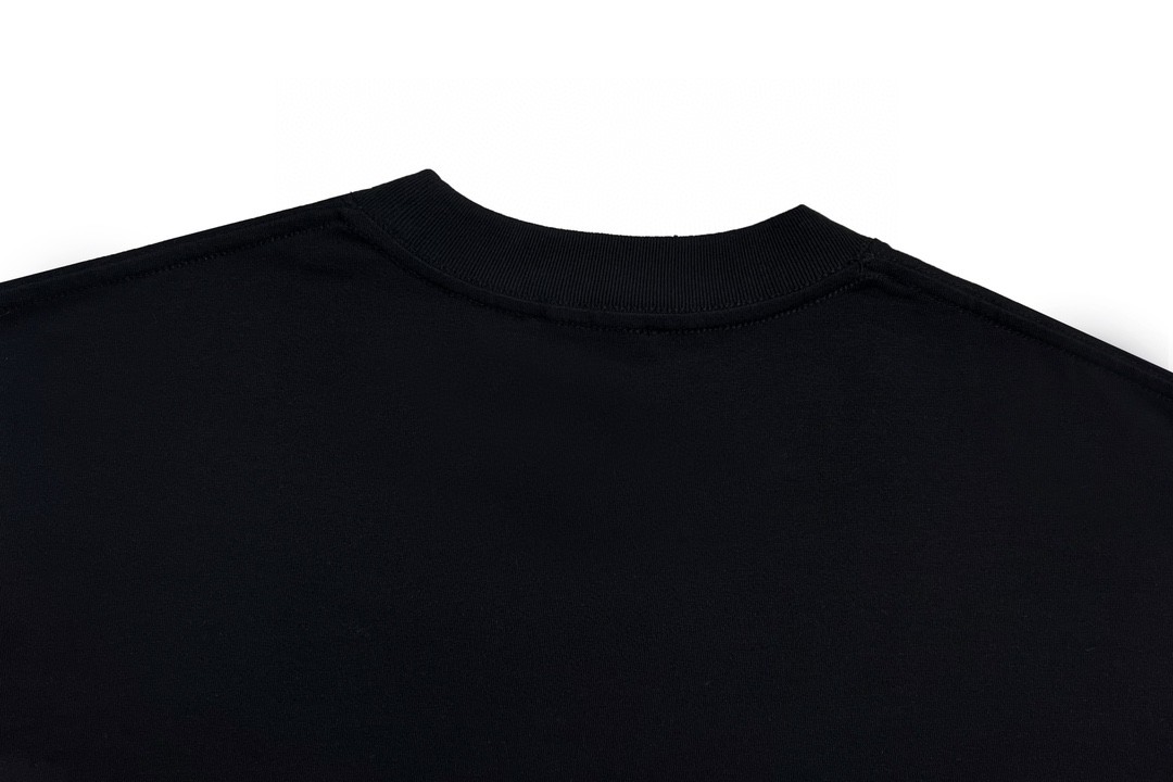 Balenciaga FW21马赛克模糊 Logo BB 字母 短袖 黑色 T 恤 圆领 夏季 男女同款 612966TKVI71070