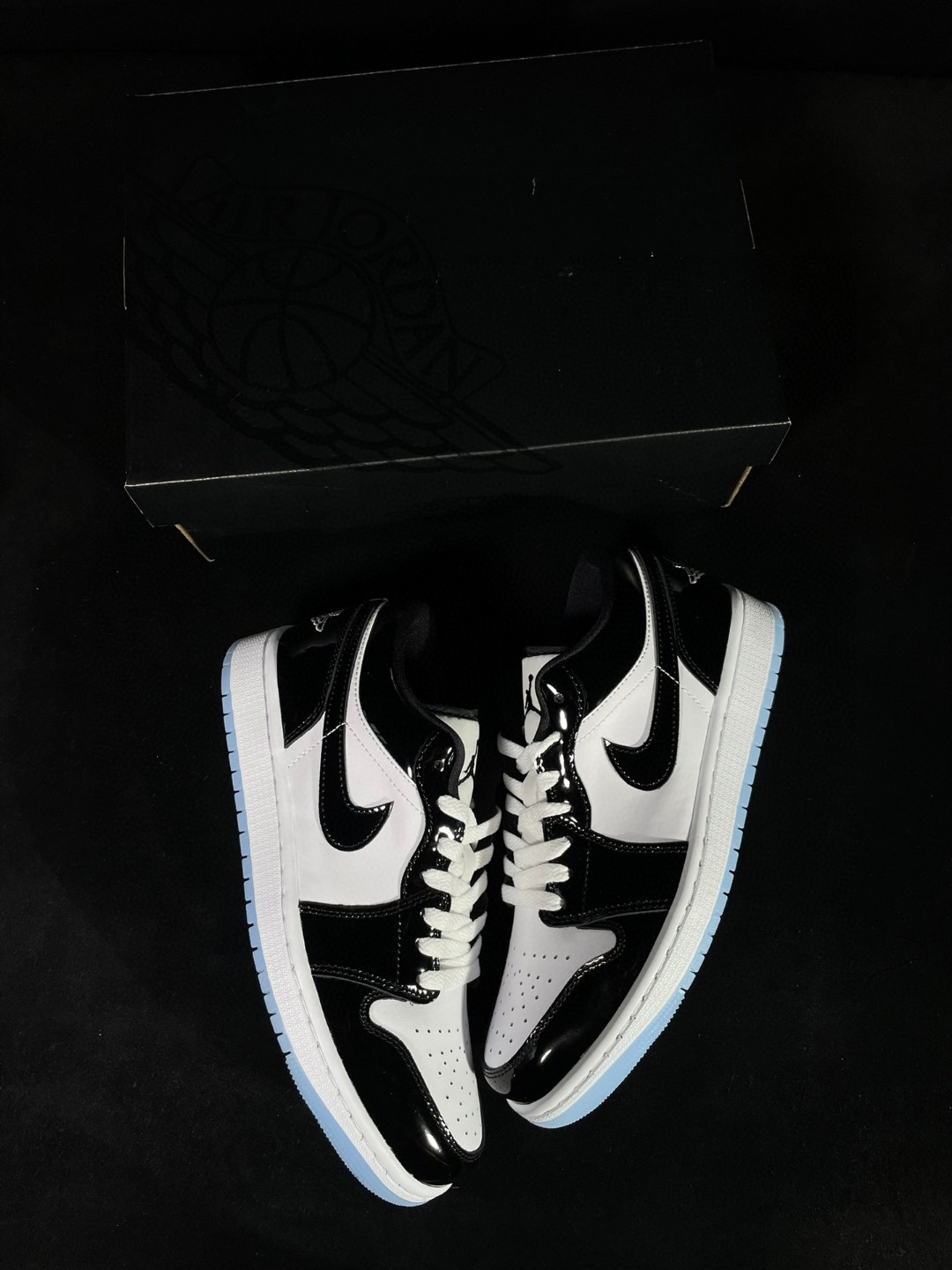 Air Jordan 1 Low AJ1 Concord 漆皮 黑白 低筒 休闲鞋 板鞋 球鞋 男鞋 女鞋 DV1309-100