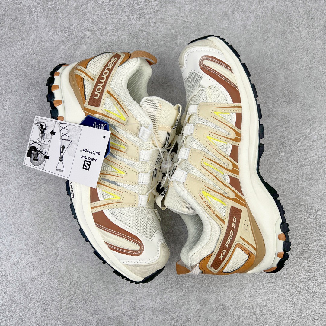 Salomon 萨洛蒙 Xa Pro 3d 白棕 低筒 户外 跑步鞋 运动鞋 男鞋 女鞋