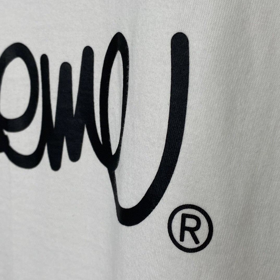 Supreme SS22 Week 19 Handstyle Tee 线条草写字母涂鸦圆领 白色 短袖 T 恤 男女同款