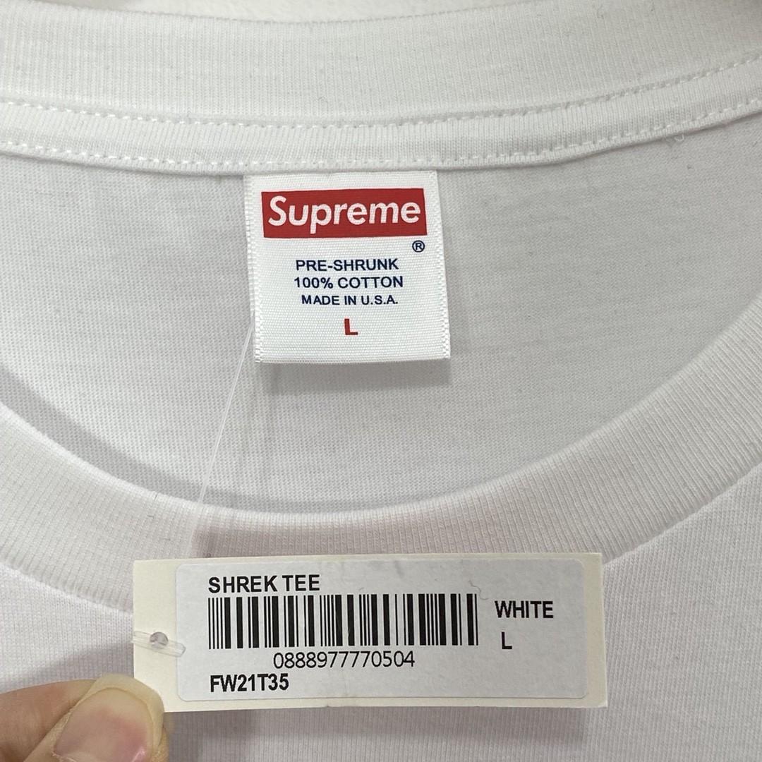 Supreme Week 1 Shrek Tee 史瑞克 字母徽标印花圆领短袖 白色 T恤 男女同款