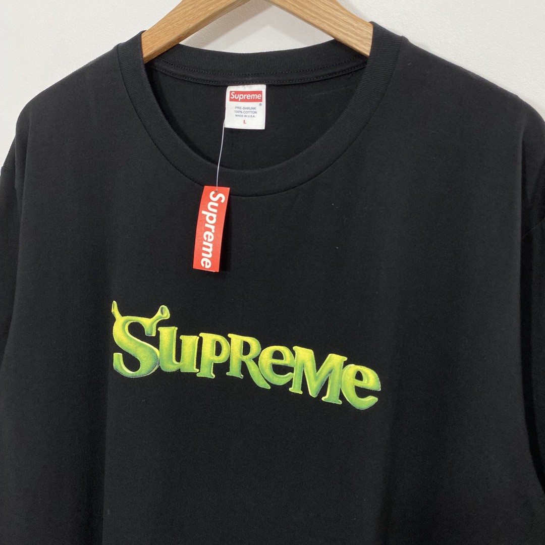 Supreme Week 1 Shrek Tee 史瑞克 字母徽标印花圆领短袖 白色 T恤 男女同款
