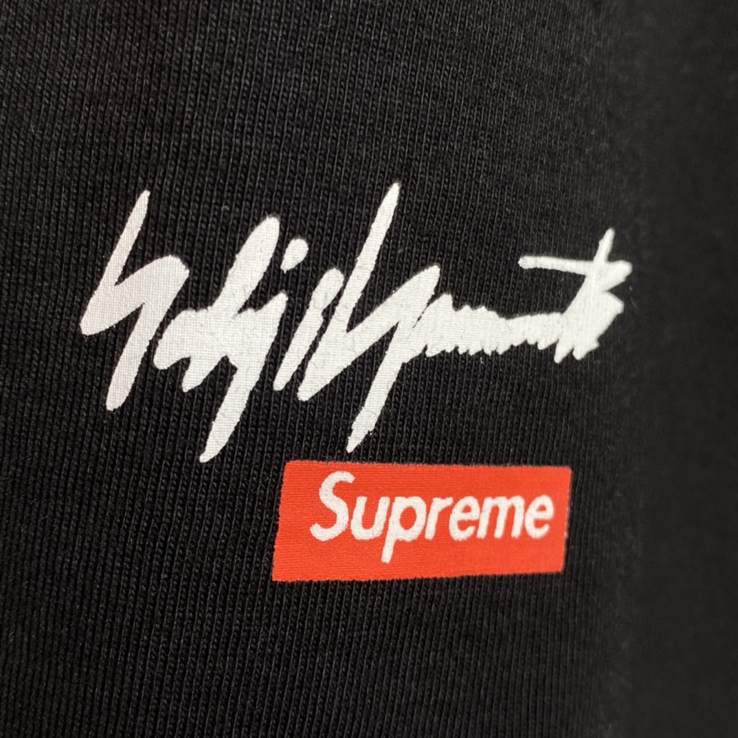 Supreme X Yohji Yamamoto 山本耀司 联名 南瓜Tee 黑色 短袖 男女同款