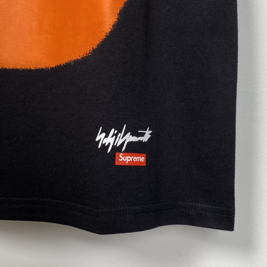 Supreme X Yohji Yamamoto 山本耀司 联名 南瓜Tee 黑色 短袖 男女同款