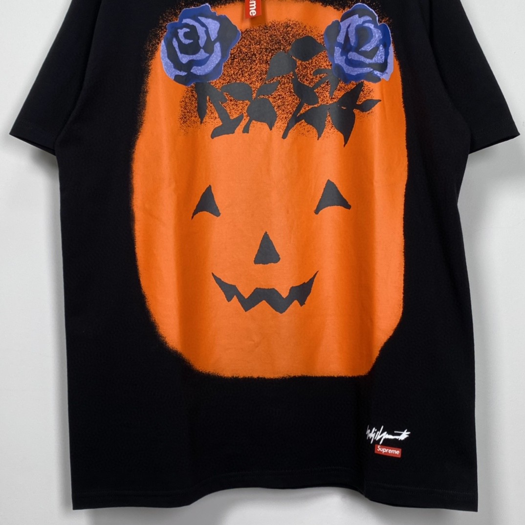 Supreme X Yohji Yamamoto 山本耀司 联名 南瓜Tee 黑色 短袖 男女同款