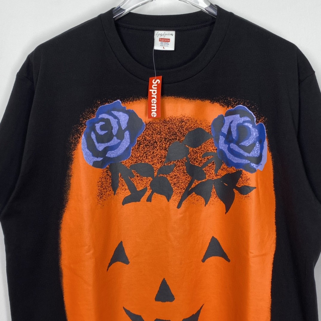 Supreme X Yohji Yamamoto 山本耀司 联名 南瓜Tee 黑色 短袖 男女同款