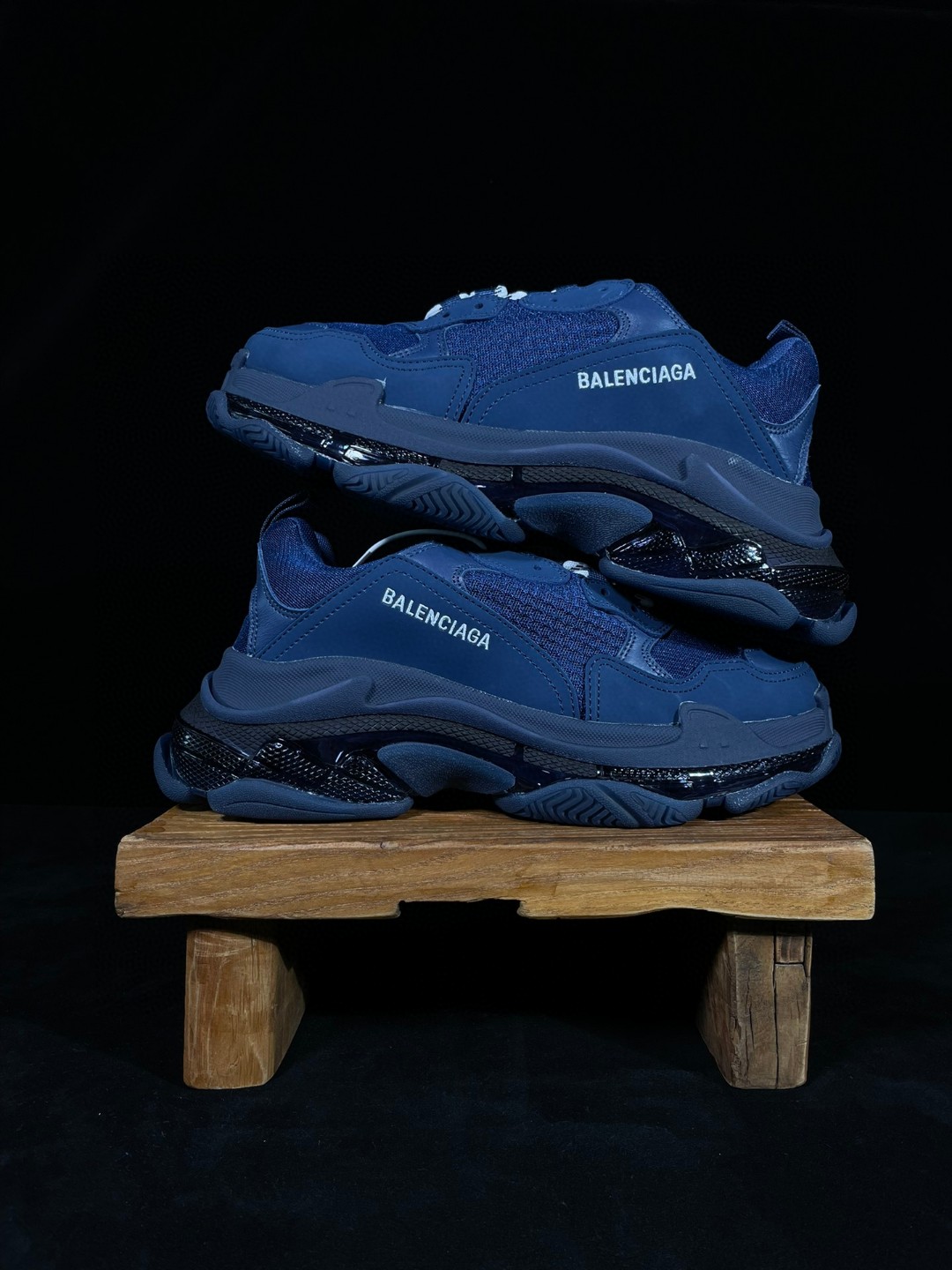 Balenciaga Triple S Clear Sole 巴黎世家 海军蓝 气垫 老爹鞋 运动 复古板鞋 休闲鞋 男鞋 女鞋