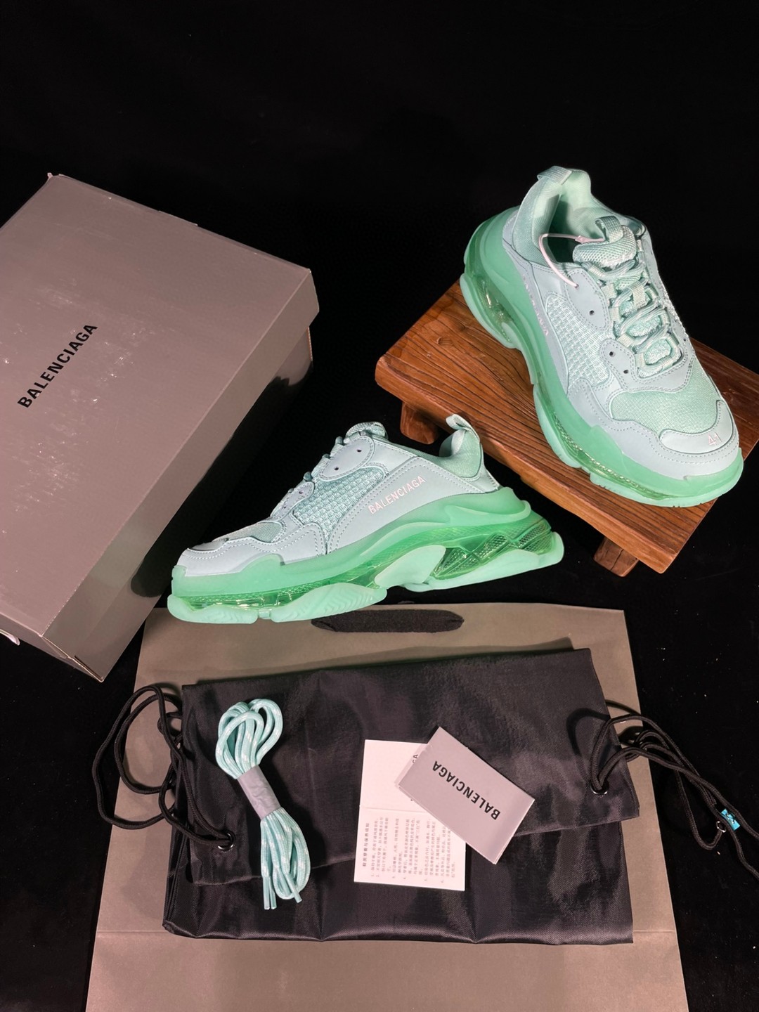[Copy]Balenciaga Triple S Clear Sole 巴黎世家 miba色 气垫 老爹鞋 运动 复古板鞋 休闲鞋 男鞋 