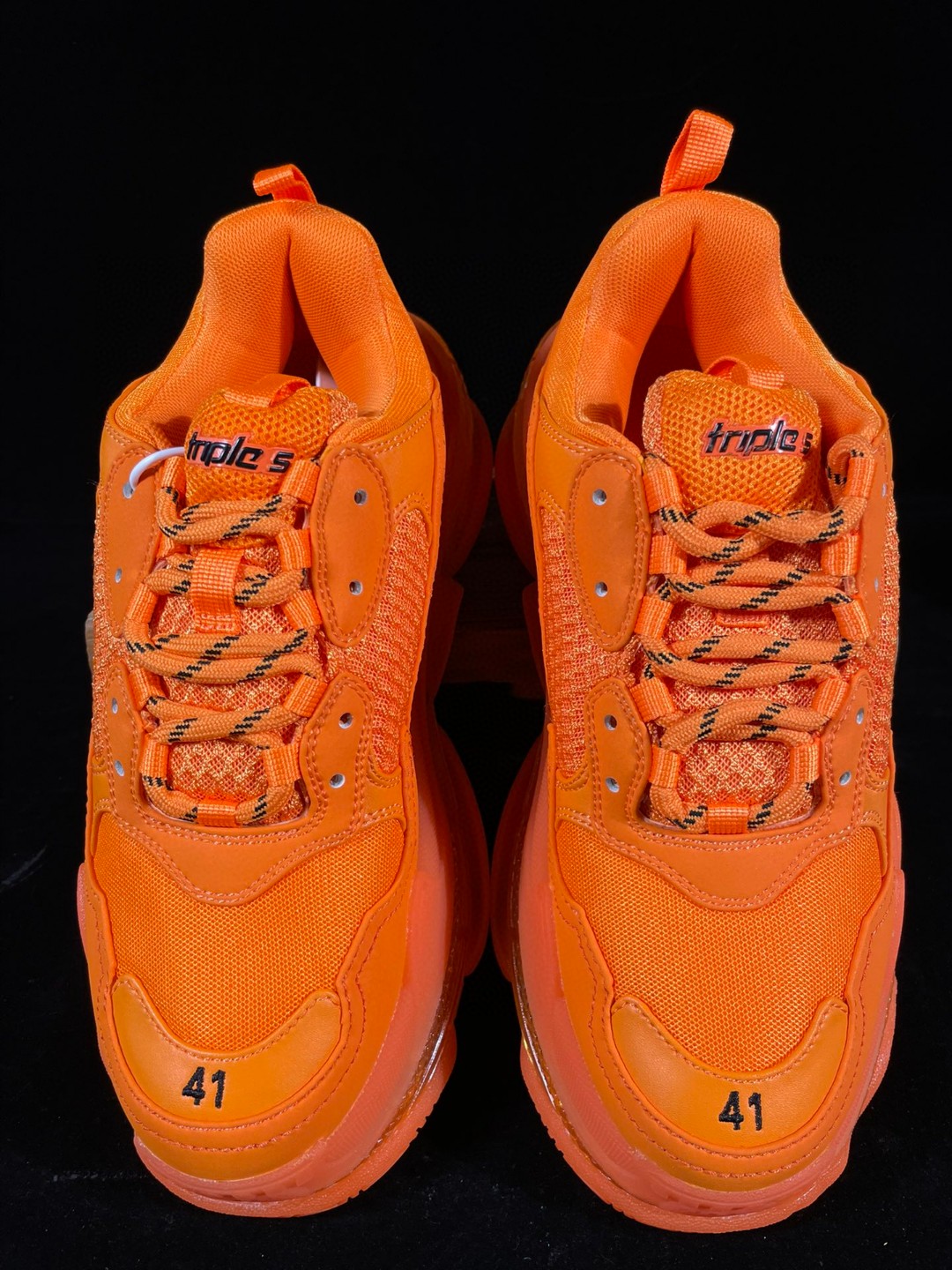 Balenciaga Triple S Clear Sole 巴黎世家 橙色 气垫 老爹鞋 运动 复古板鞋 休闲鞋 男鞋 女鞋