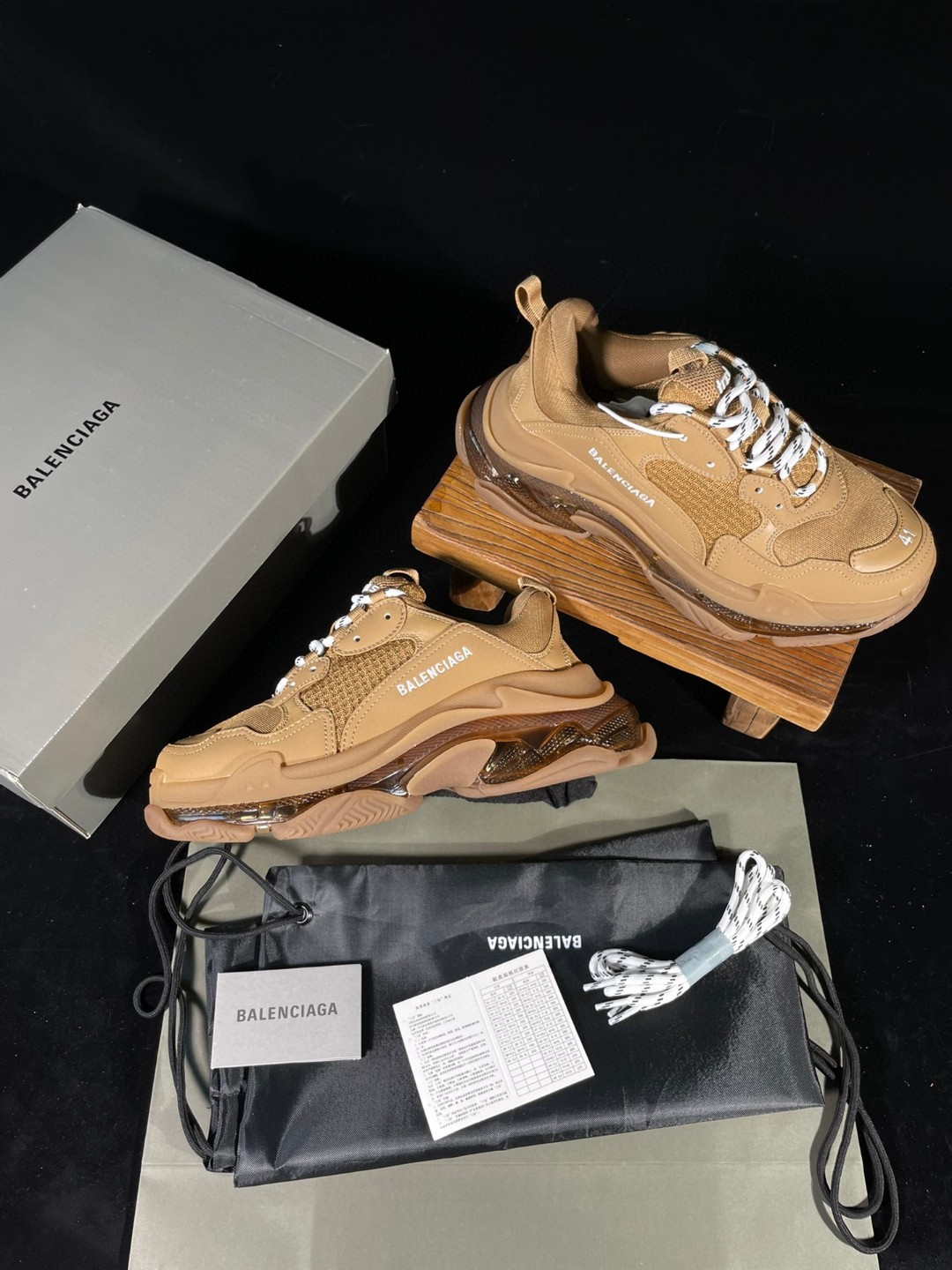 [Copy]Balenciaga Triple S Clear Sole 巴黎世家 zong色 气垫 老爹鞋 运动 复古板鞋 休闲鞋 男鞋 