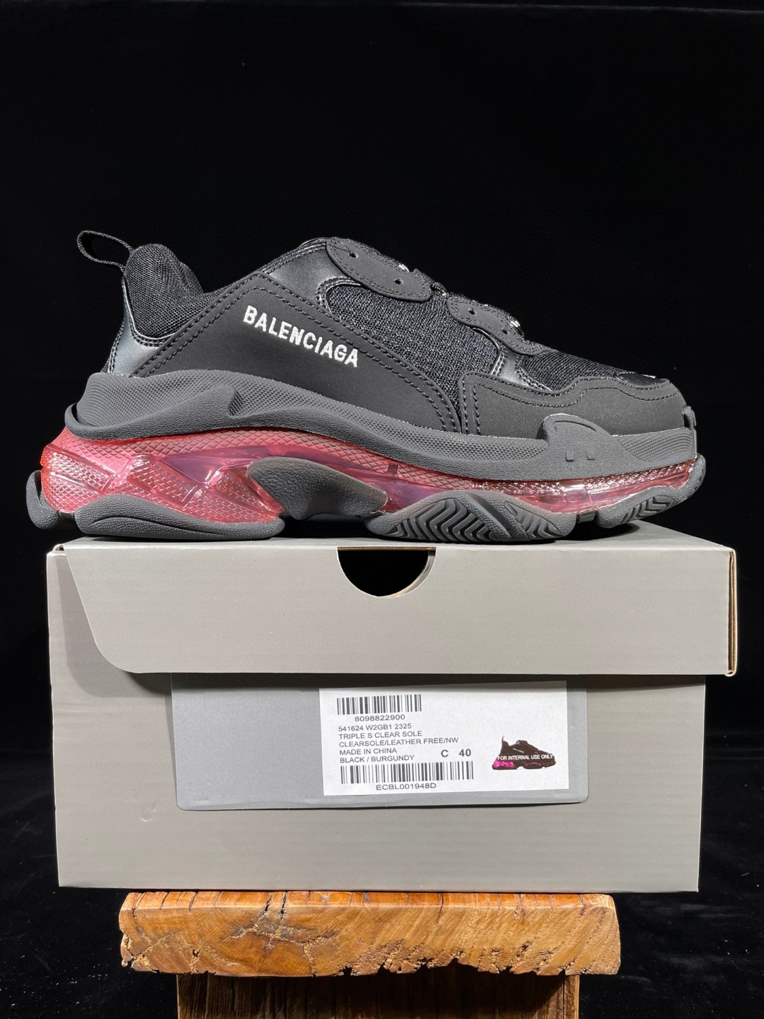 Balenciaga Triple S Clear Sole 巴黎世家 黑紫 气垫 老爹鞋 运动 复古板鞋 休闲鞋 男鞋 女鞋