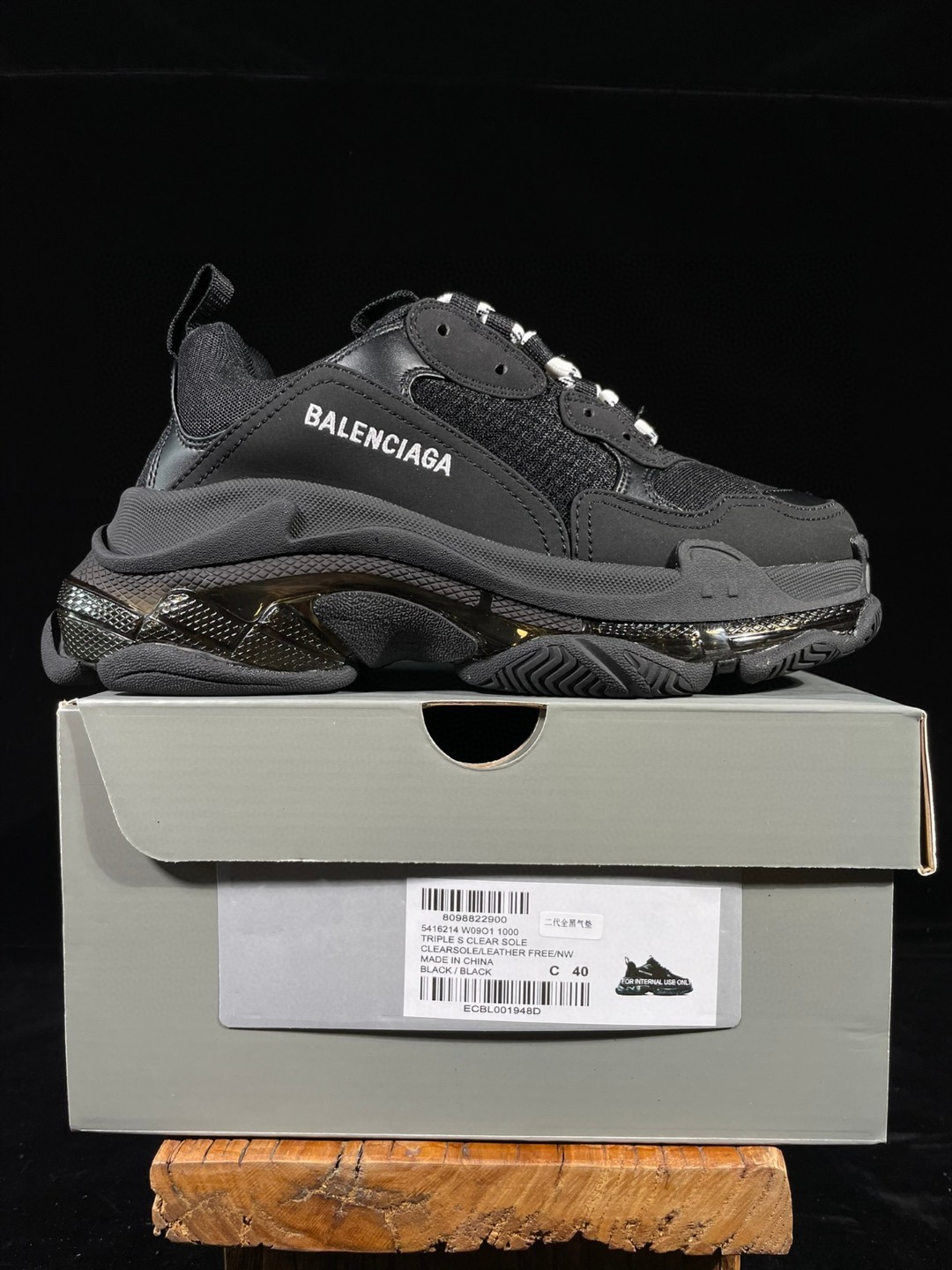 Balenciaga Triple S Clear Sole 巴黎世家 黑色 气垫 老爹鞋 运动 复古板鞋 休闲鞋 男鞋 女鞋