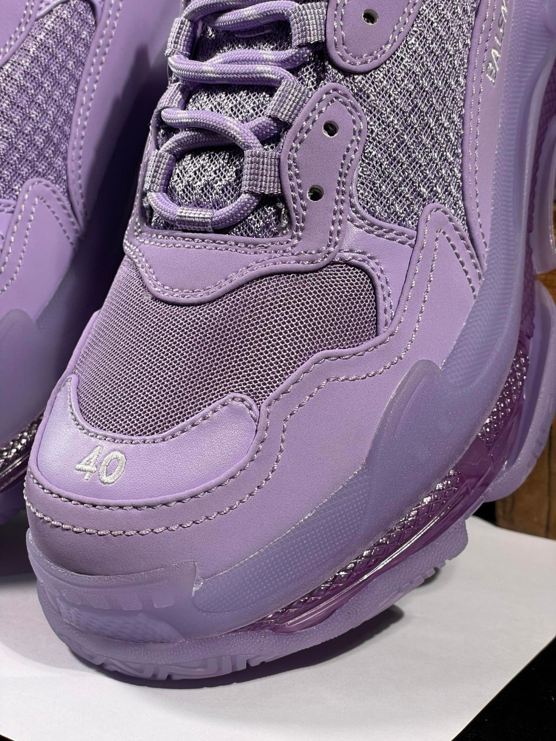 Balenciaga Triple S Clear Sole 巴黎世家 紫色 气垫 老爹鞋 运动 复古板鞋 休闲鞋 男鞋 女鞋