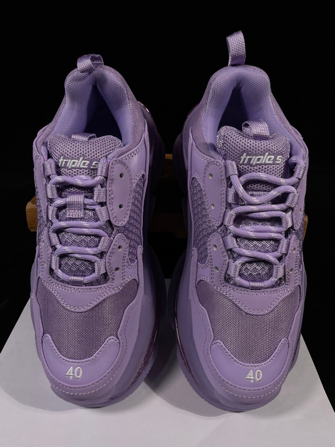 Balenciaga Triple S Clear Sole 巴黎世家 紫色 气垫 老爹鞋 运动 复古板鞋 休闲鞋 男鞋 女鞋