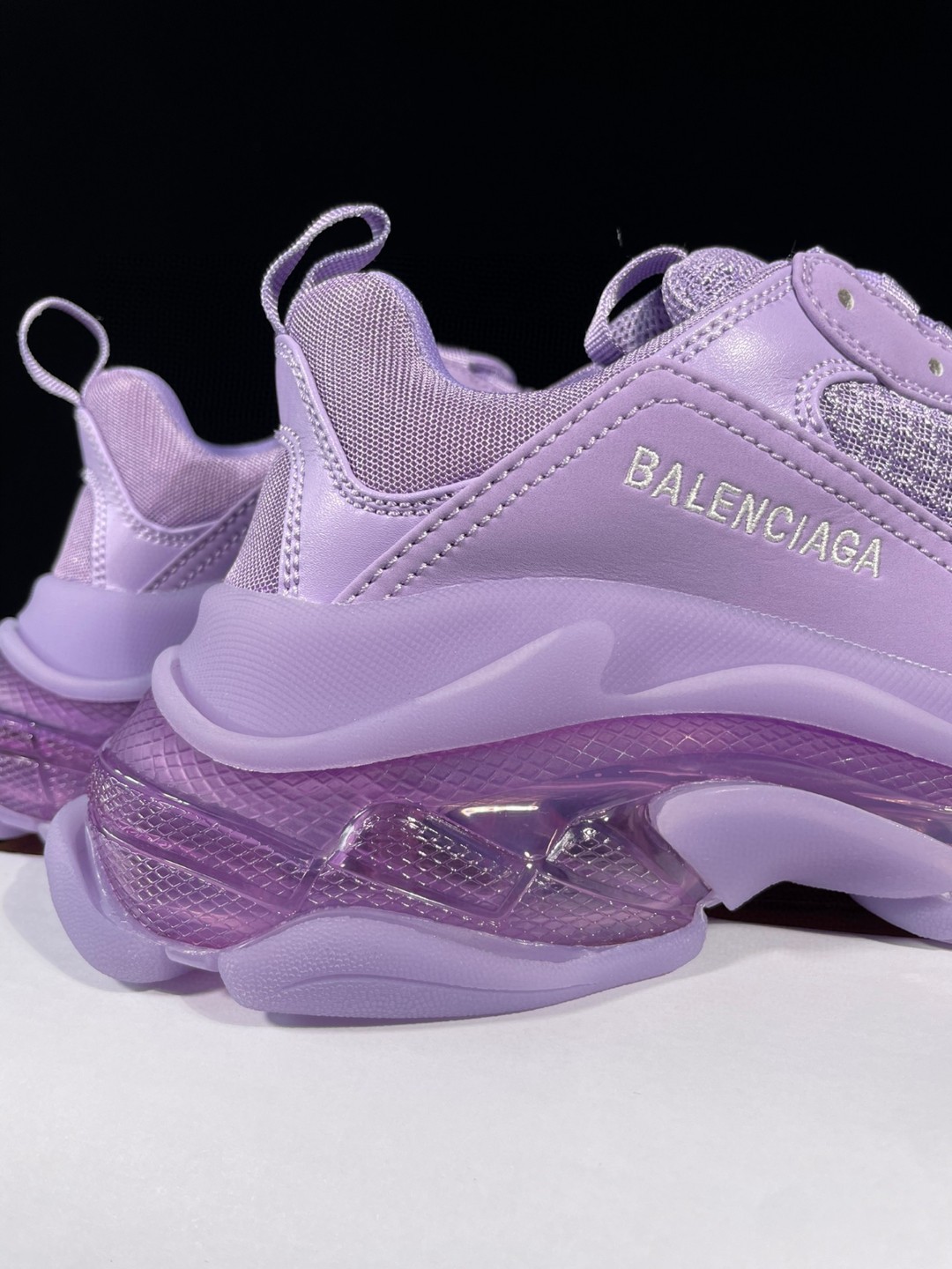 Balenciaga Triple S Clear Sole 巴黎世家 紫色 气垫 老爹鞋 运动 复古板鞋 休闲鞋 男鞋 女鞋