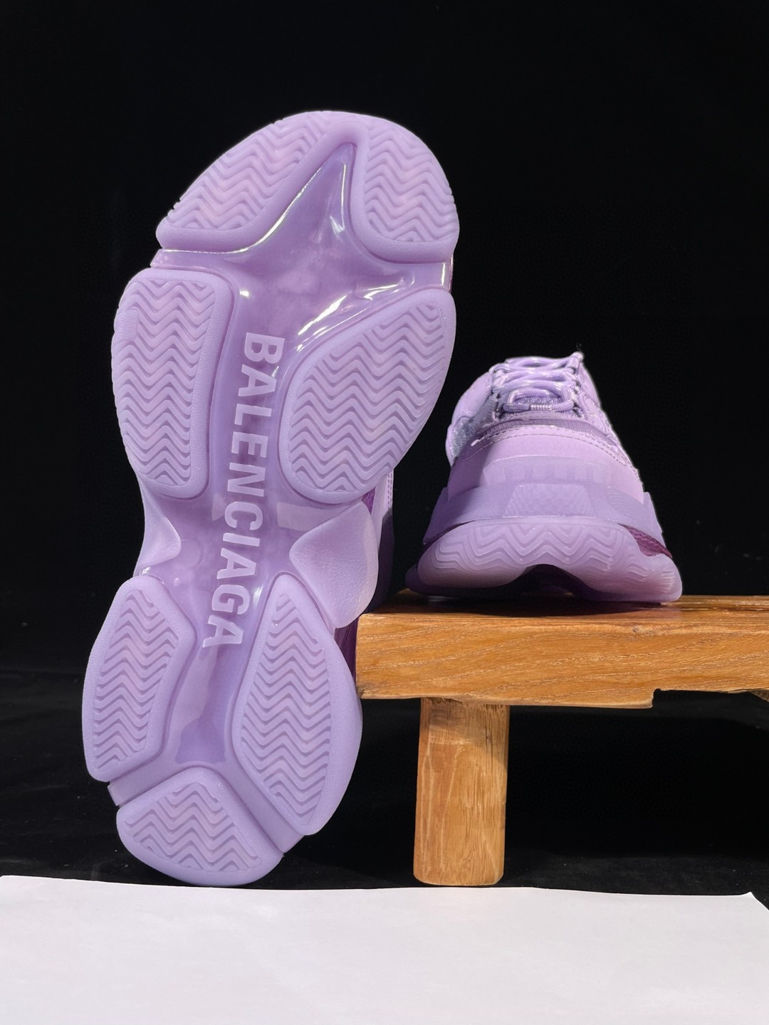 Balenciaga Triple S Clear Sole 巴黎世家 紫色 气垫 老爹鞋 运动 复古板鞋 休闲鞋 男鞋 女鞋