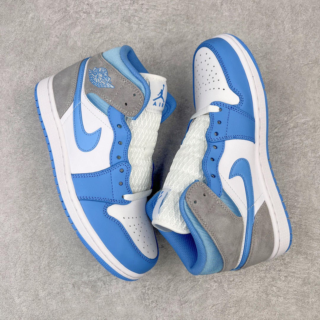 Air Jordan 1 Mid AJ1 University Blue 白蓝 休闲鞋 女鞋 男鞋 情侣鞋