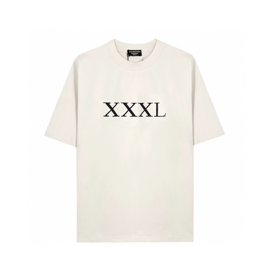 Balenciaga 巴黎世家 胸前果冻涂鸦 溶解字母logo 短袖 黑色 T 恤 圆领 夏季 男女同款