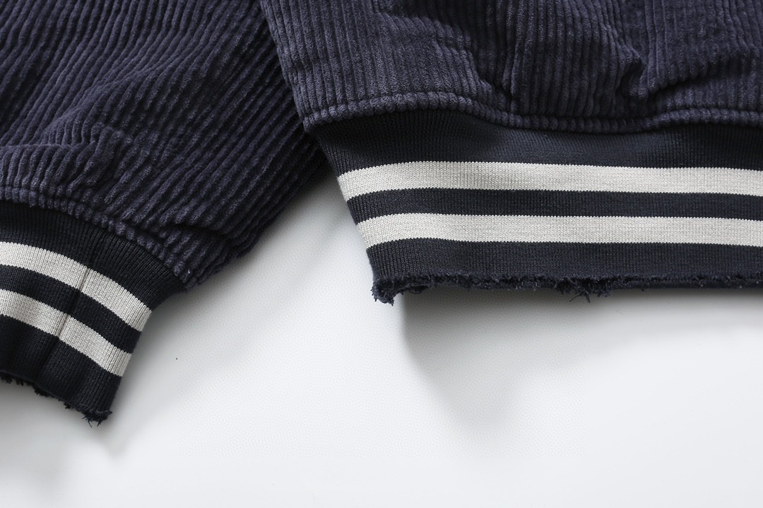 MADNESS CORDUROY BASEBALL JACKET 棒球服 深蓝色 灯芯绒 夹克 休闲 宽松 长袖 外套 秋冬 男女款