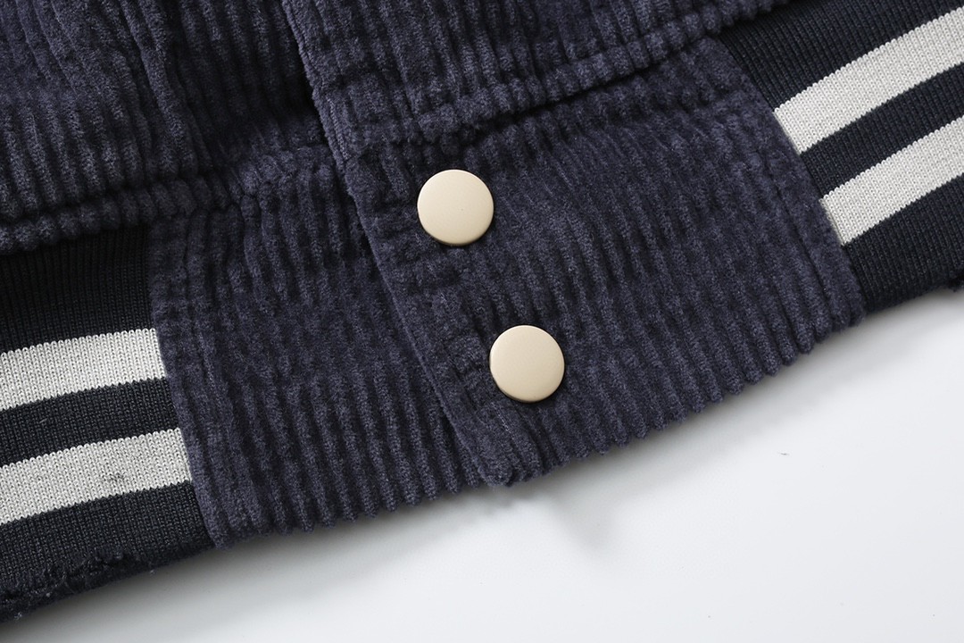 MADNESS CORDUROY BASEBALL JACKET 棒球服 深蓝色 灯芯绒 夹克 休闲 宽松 长袖 外套 秋冬 男女款