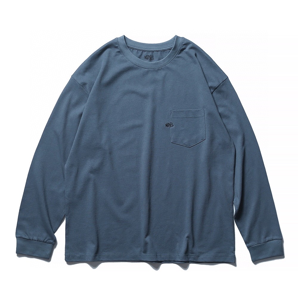 MADNESS TEE 圆领 T恤 蓝色 灰色 黑色 白色 长袖 秋冬款 男女同款