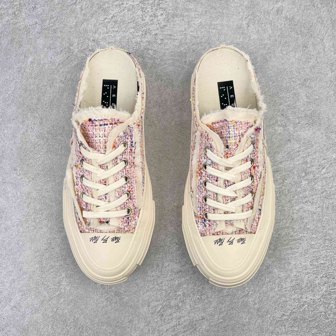 xVESSEL G.O.P. Slip on Pink Tweed 吴建豪 小香风 粉色 低筒 半拖 板鞋 休闲鞋 男鞋 女鞋 F21X35P