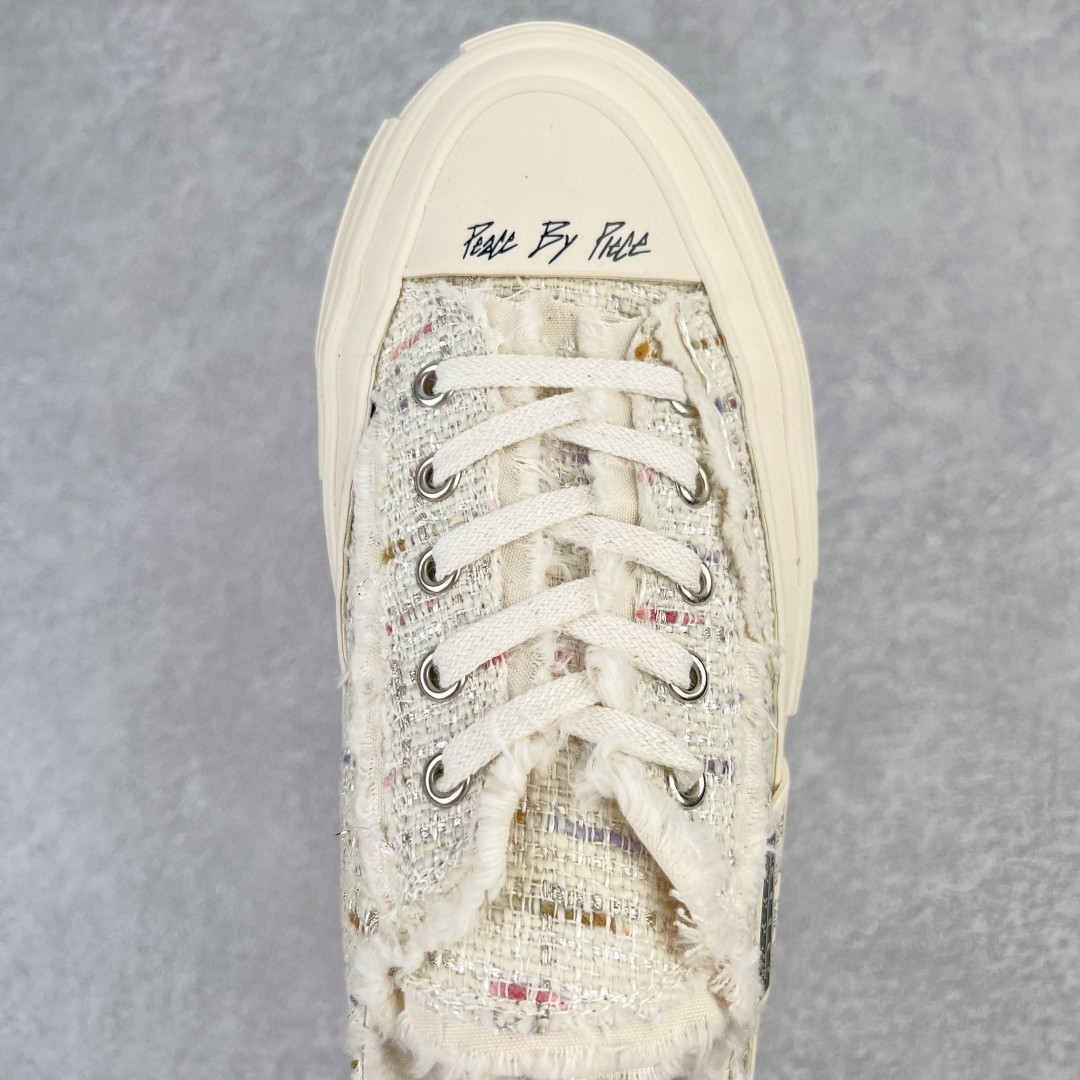 xVESSEL G.O.P. Slip on White Tweed 吴建豪 小香风 白粉 低筒 半拖 板鞋 休闲鞋 男鞋 女鞋 F21X35W