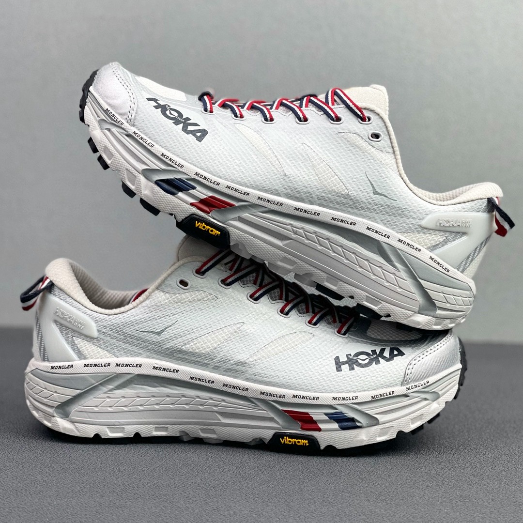 Moncler x HOKA ONE ONE Mafate Speed 2 联名款 雾霾灰 低筒 跑步鞋 运动鞋 户外鞋 男鞋 1129992-NCHMS
