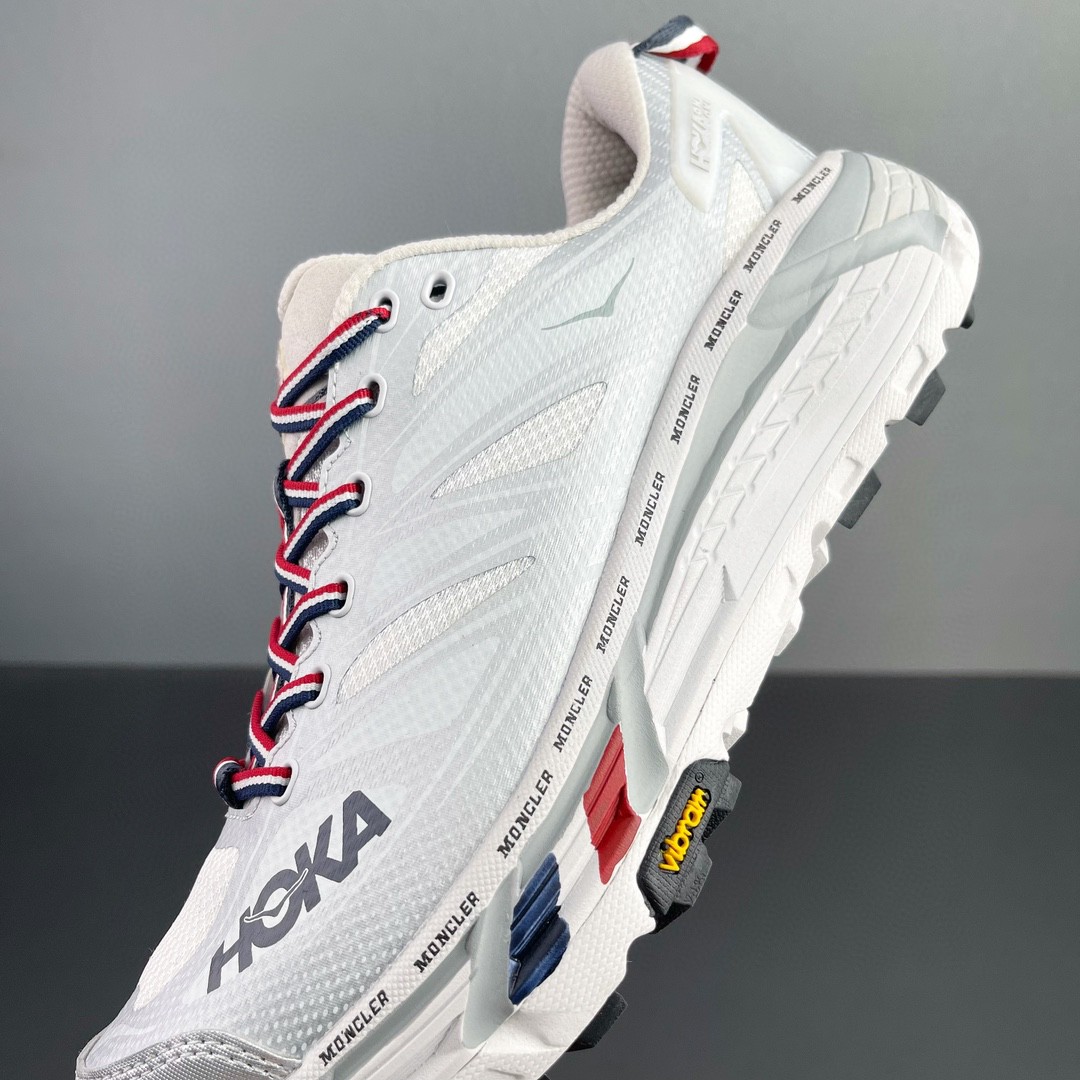 Moncler x HOKA ONE ONE Mafate Speed 2 联名款 雾霾灰 低筒 跑步鞋 运动鞋 户外鞋 男鞋 1129992-NCHMS