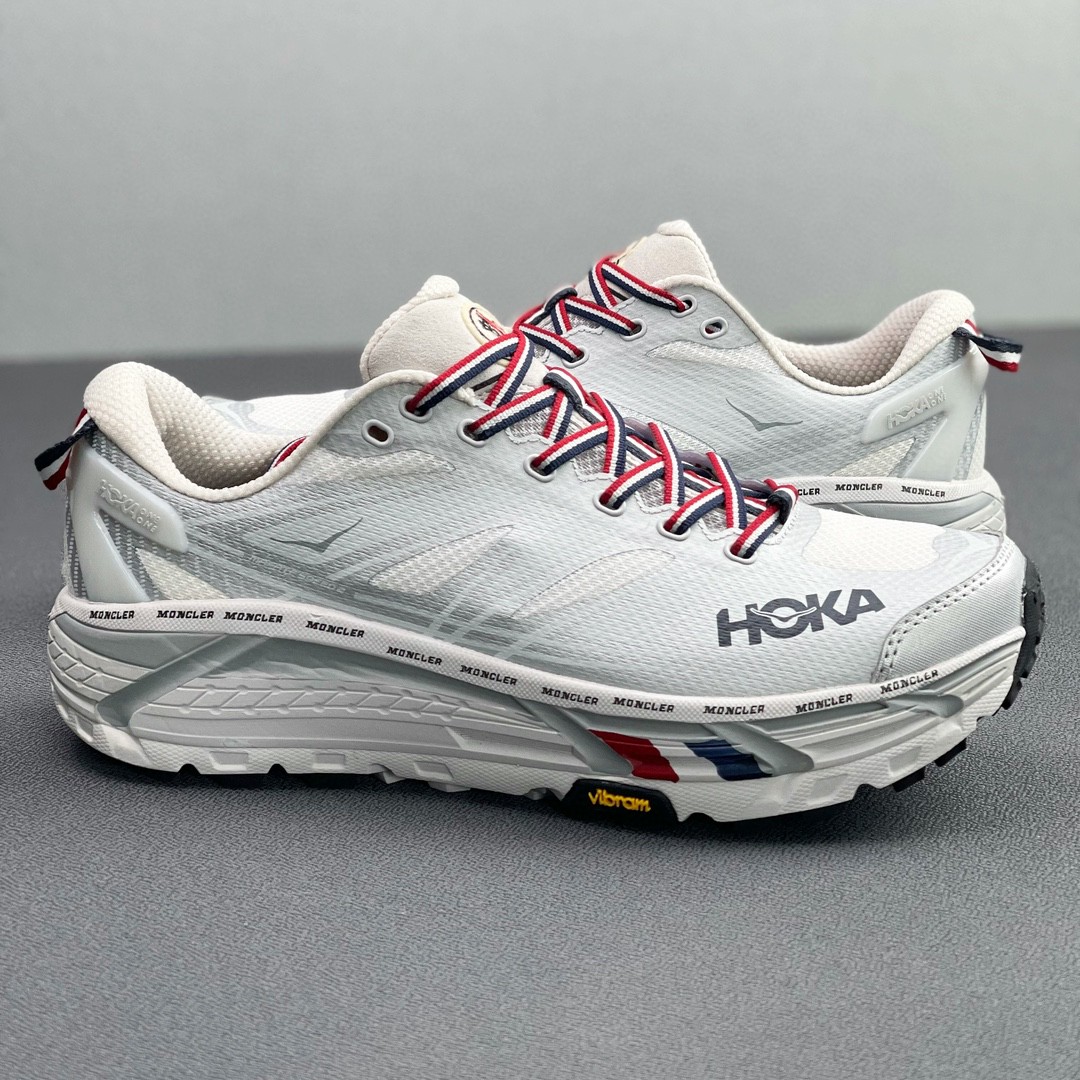 Moncler x HOKA ONE ONE Mafate Speed 2 联名款 雾霾灰 低筒 跑步鞋 运动鞋 户外鞋 男鞋 1129992-NCHMS