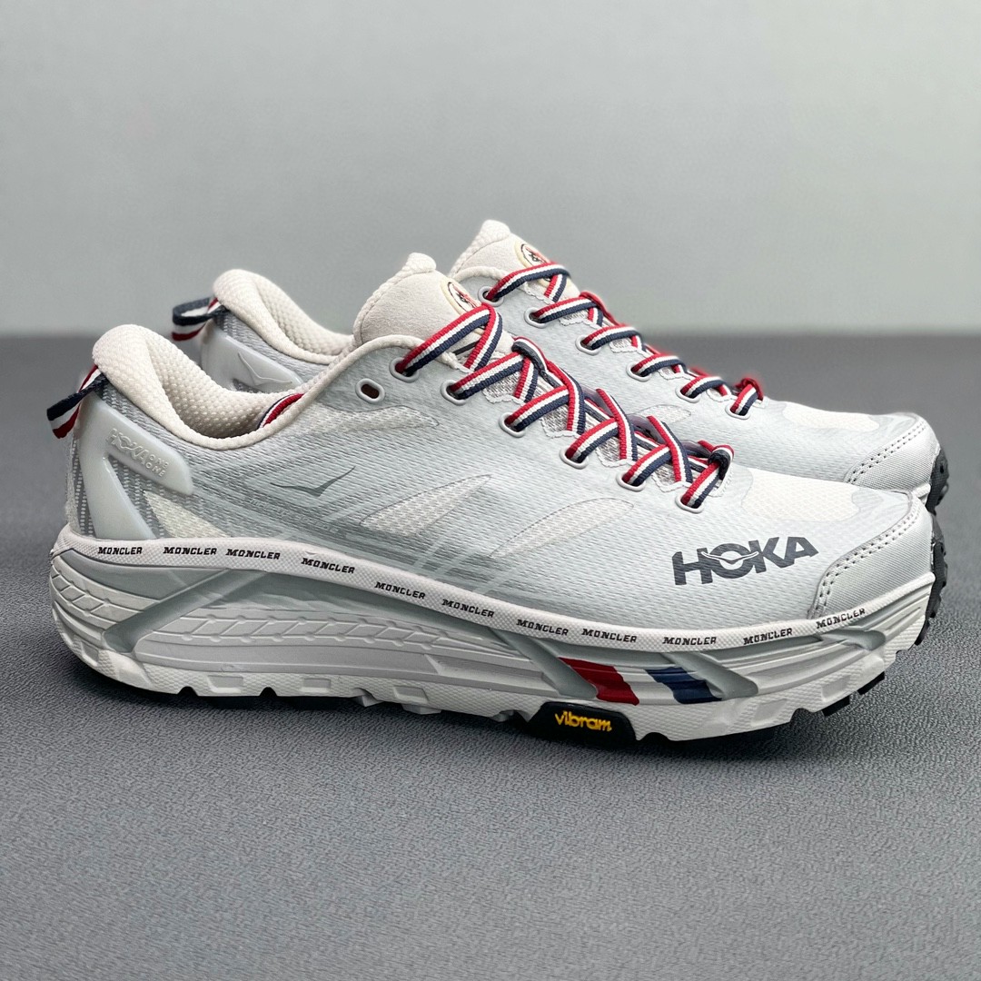 Moncler x HOKA ONE ONE Mafate Speed 2 联名款 雾霾灰 低筒 跑步鞋 运动鞋 户外鞋 男鞋 1129992-NCHMS