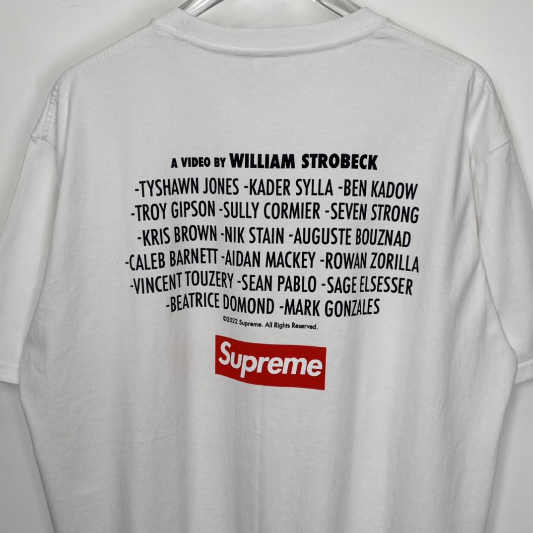 Supreme FW22 Week 14 Play Dead Tee 字母印花 白色 圆领 短袖 T 恤 夏款  男女同款 SUP-FW22-784