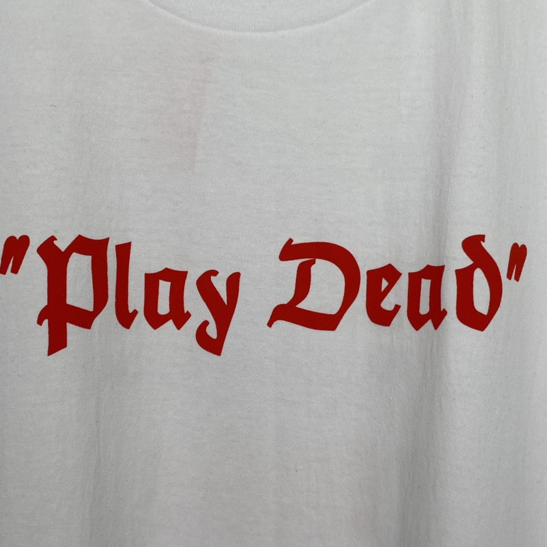 Supreme FW22 Week 14 Play Dead Tee 字母印花 白色 圆领 短袖 T 恤 夏款  男女同款 SUP-FW22-784