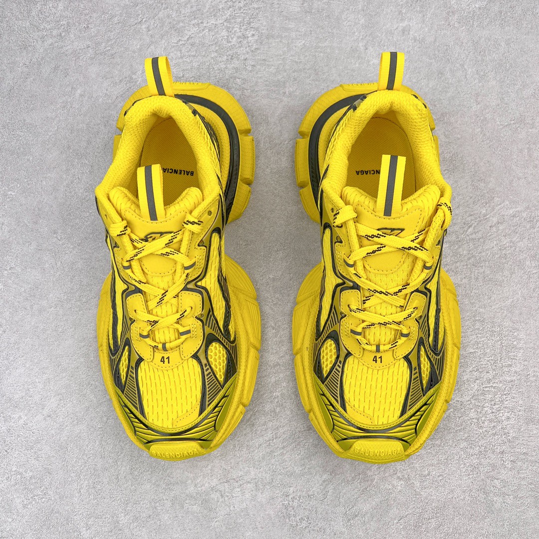 Balenciaga 巴黎世家 3XL 网布 系带 做旧 黄黑色 低筒 老爹鞋 运动 复古板鞋 休闲鞋 男鞋 女鞋 734734W3XL27010
