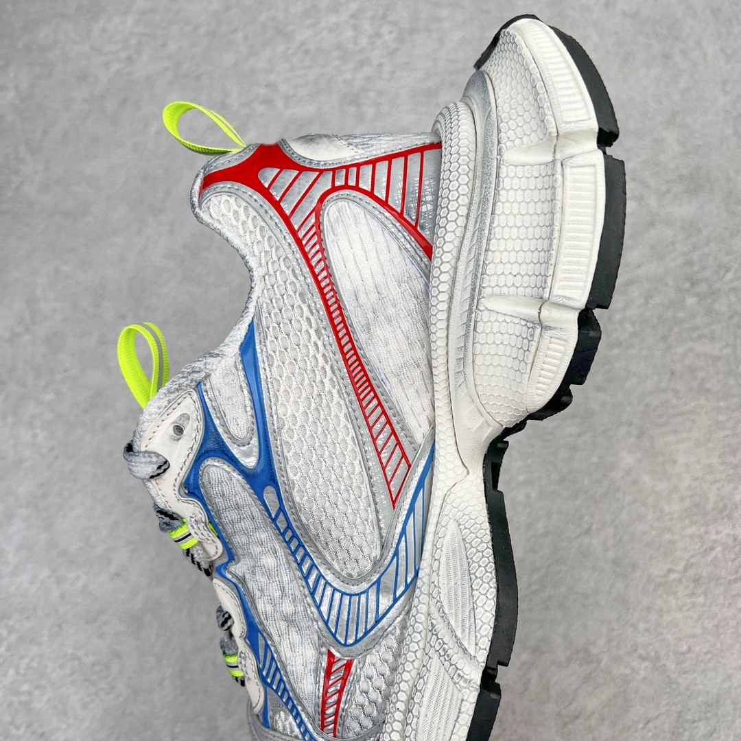 Balenciaga 巴黎世家 3XL 网布 系带 做旧 白红蓝 低筒 老爹鞋 运动 复古板鞋 休闲鞋 男鞋 女鞋 734734W3XL59645