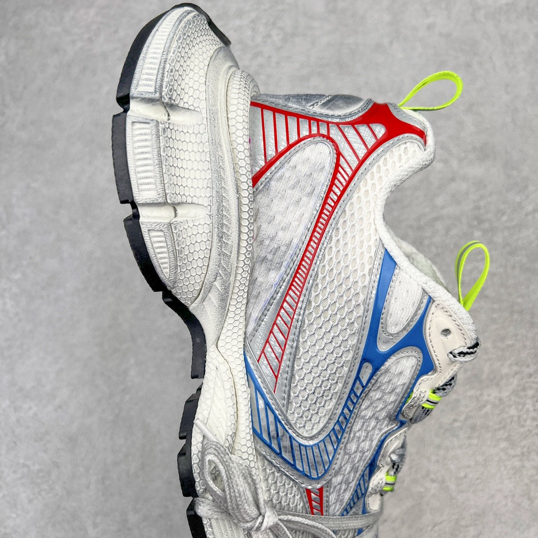 Balenciaga 巴黎世家 3XL 网布 系带 做旧 白红蓝 低筒 老爹鞋 运动 复古板鞋 休闲鞋 男鞋 女鞋 734734W3XL59645