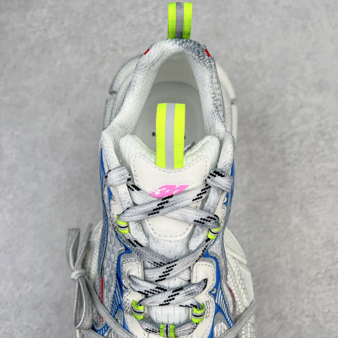 Balenciaga 巴黎世家 3XL 网布 系带 做旧 白红蓝 低筒 老爹鞋 运动 复古板鞋 休闲鞋 男鞋 女鞋 734734W3XL59645