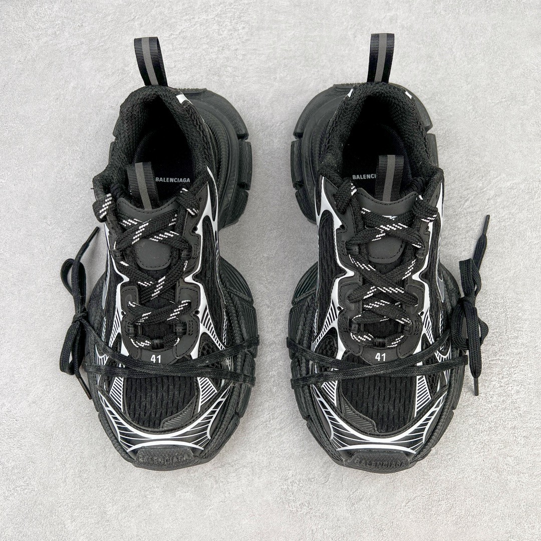 Balenciaga 巴黎世家 3XL 网布 系带 做旧 黑银 低筒 老爹鞋 运动 复古板鞋 休闲鞋 男鞋 女鞋 734734W3XL11090