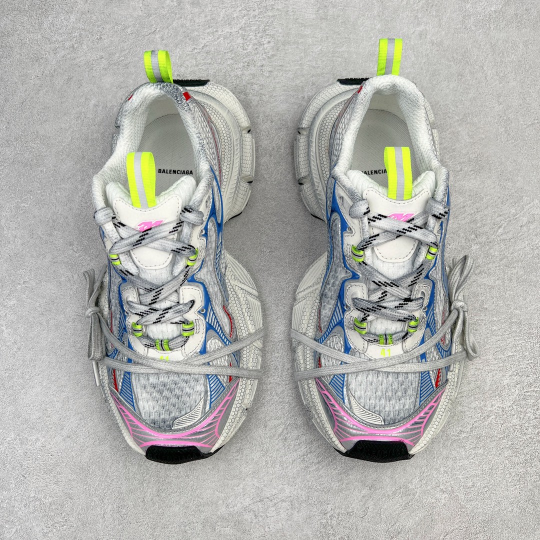 Balenciaga 巴黎世家 3XL 网布 系带 做旧 白红蓝 低筒 老爹鞋 运动 复古板鞋 休闲鞋 男鞋 女鞋 734734W3XL59645