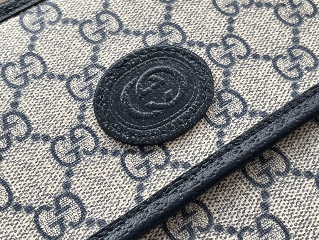 原厂皮 GUCCI 古驰 复古老花Logo徽标 帆布拼皮革 盒子包 斜挎包 单肩包 手提包 男女同款 658572-K9GSN-4075