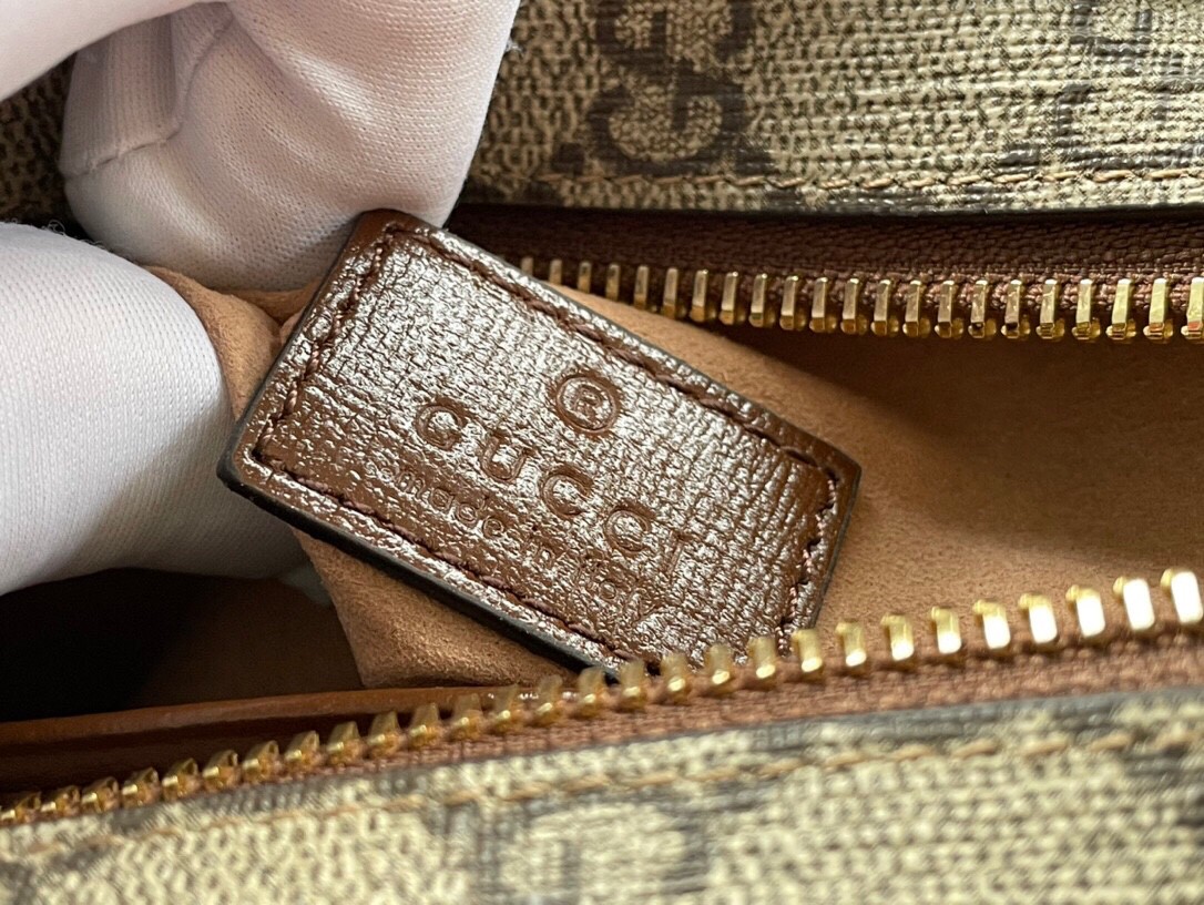 原厂皮 GUCCI 古驰 复古老花Logo徽标 帆布拼皮革 盒子包 斜挎包 单肩包 手提包 男女同款 658572-92TCG-8563