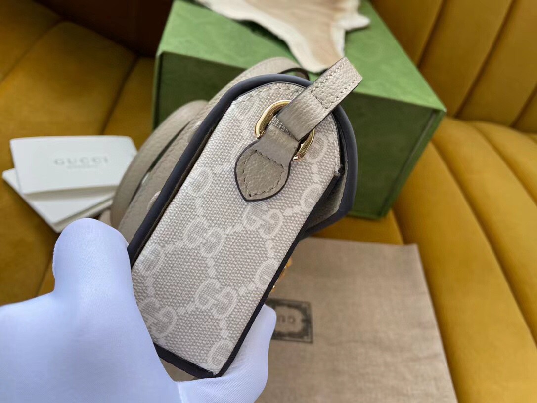 原厂皮 GUCCI 古驰 1955 Horsebit 经典老花Logo 帆布拼皮 斜挎包 单肩包 手提包 男女同款 699296-UULBG-9683