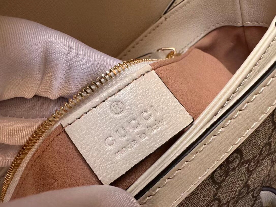 原厂皮 GUCCI 古驰 1955 Horsebit 马衔扣 复古金扣 老花Logo 帆布拼皮 斜挎包 单肩包 手提包 男女同款 602204-92TCG-9761