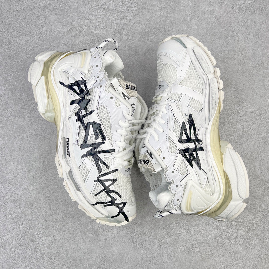 Balenciaga Runner Graffiti 巴黎世家 白色 老爹鞋 运动 复古板鞋 休闲鞋 男鞋 女鞋 677402W3RBQ9010