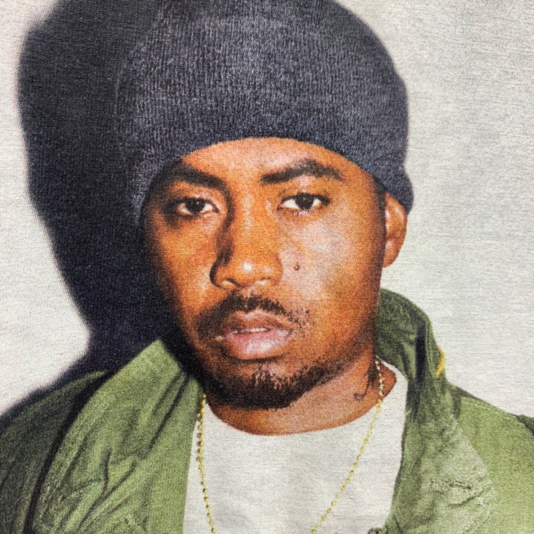 Supreme FW17 Nas Tee Black 说唱歌手图案 短袖 黑色 短袖 T 恤 男女同款 SUP-FW17-40