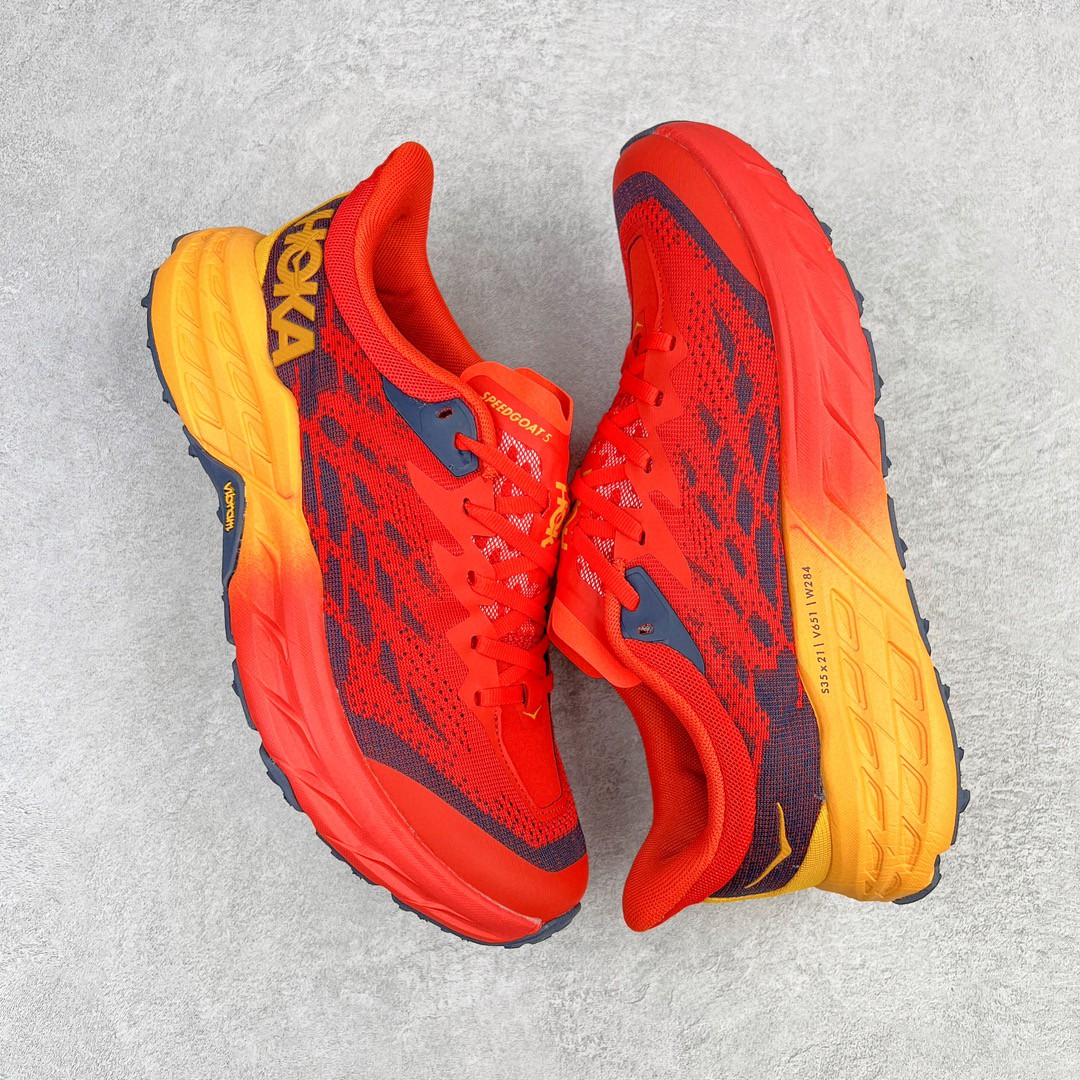 HOKA ONE ONE Speedgoat 5 飞速羚羊5系列 红色 低筒 越野跑步鞋 运动鞋 户外鞋 男鞋 1123157-FRYL